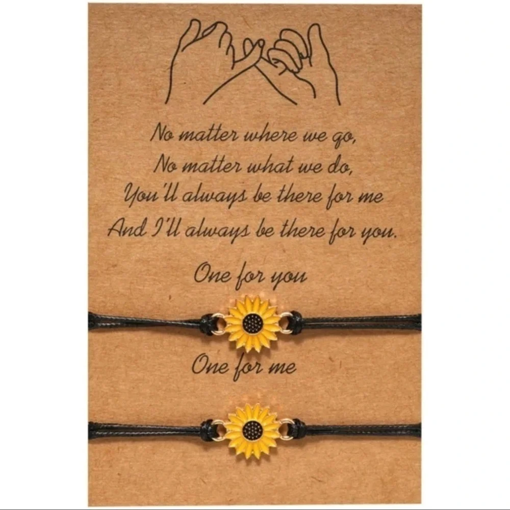 BEST FRIENDS SUNFLOWER BRACELET DUO SET - Picture 3 of 4